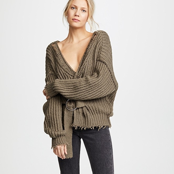 NWT Wildfox Citadel Wrap Green Sweater - Picture 2 of 8